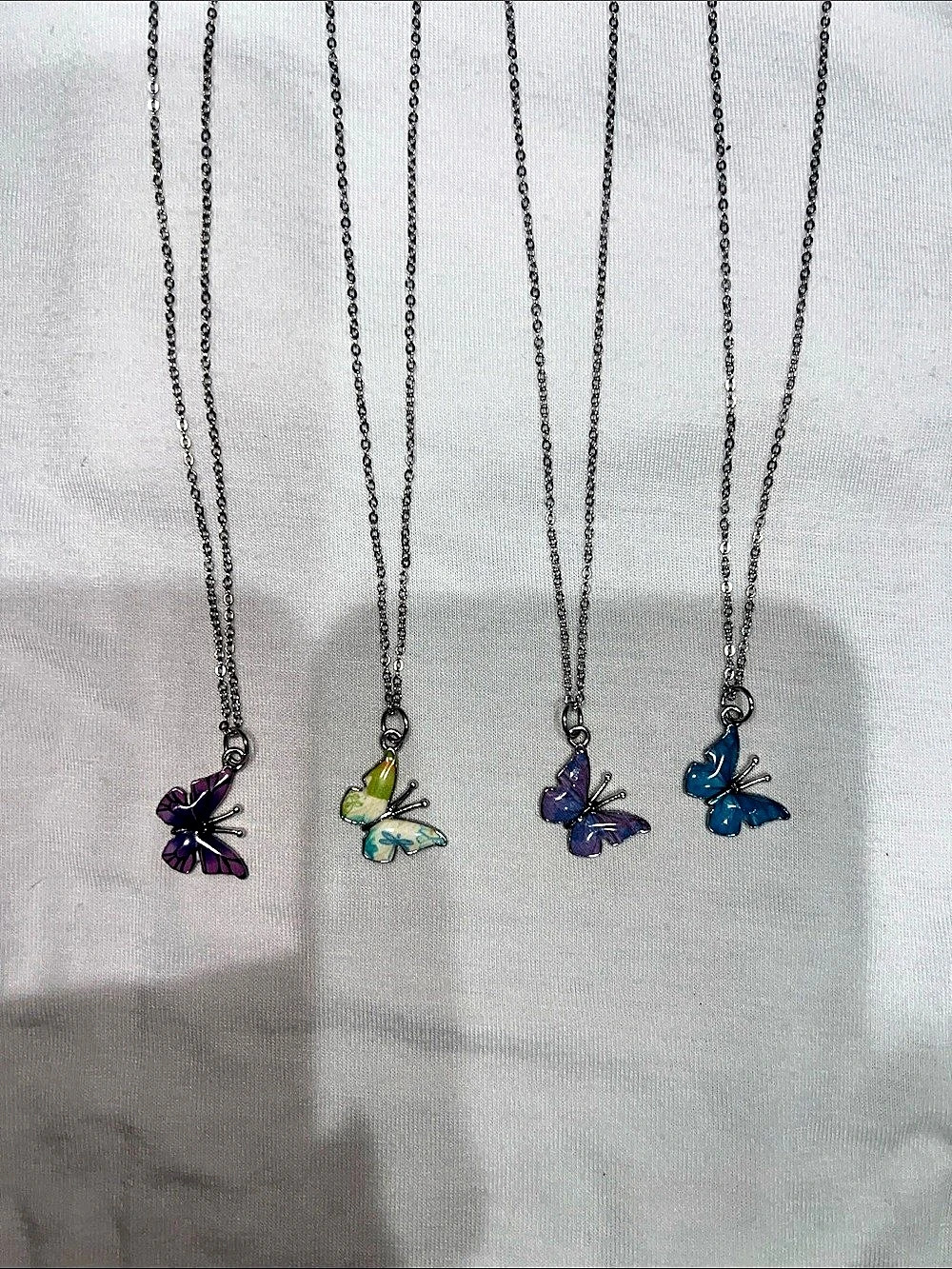 Butterfly Pendant Necklace Set (all 4 included)